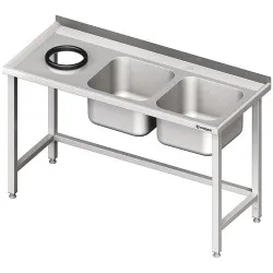Table with sink and waste hole Stalgast 981016140