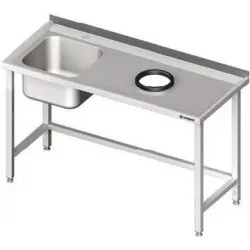 Table with sink and waste hole Stalgast 980936100