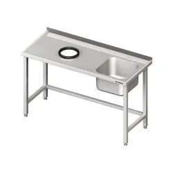 Table with sink and waste hole Stalgast 980936100