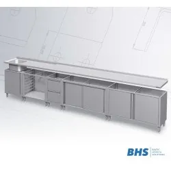 Stainless steel furniture module BHS-HoReCa 983585080K