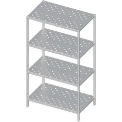 Easy-to-assemble perforated shelf, depth 400 mm Stalgast 981864060