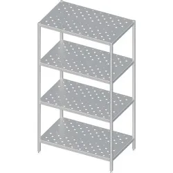 Easy-to-assemble perforated shelf, depth 600 mm Stalgast 981896060