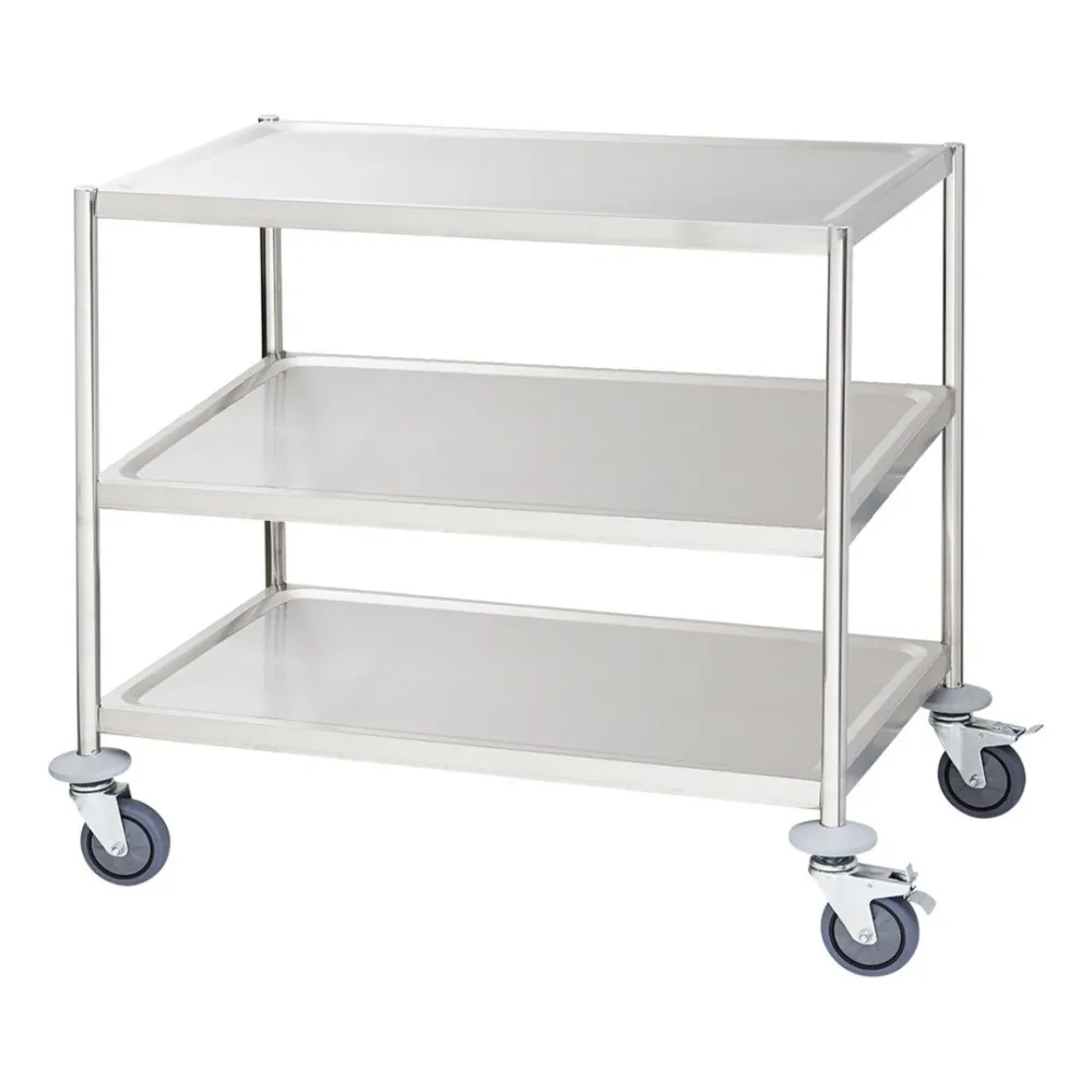 Stainless steel food transport trolley, 3 shelves Stalgast 661050