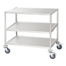 Stainless steel food transport trolley, 3 shelves Stalgast 661050