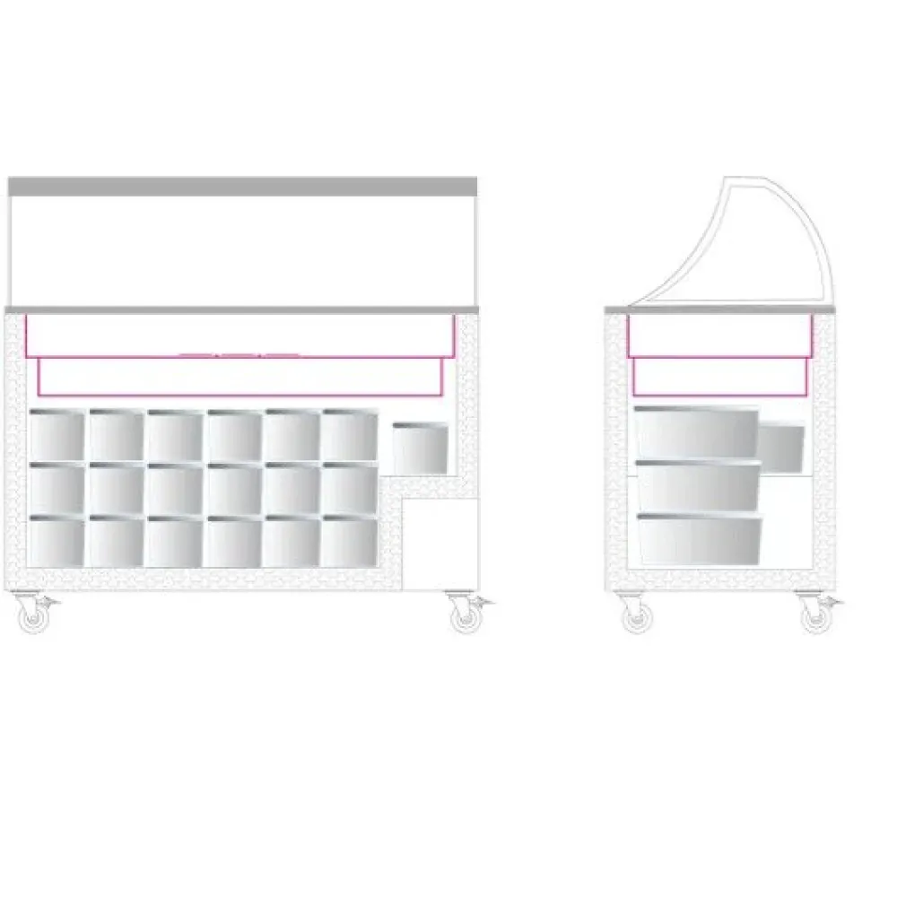 Ice Cream Display Cabinet TEFCOLD IC400SC-SO