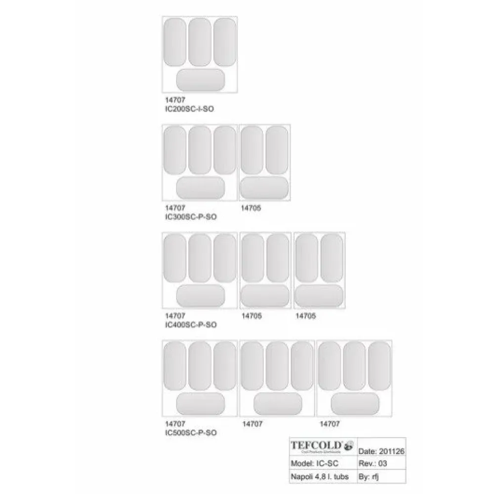 Ice Cream Display Cabinet TEFCOLD IC400SC-SO