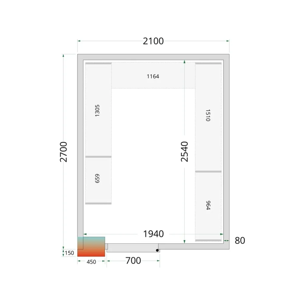 Modular shelving system TEFCOLD 45720
