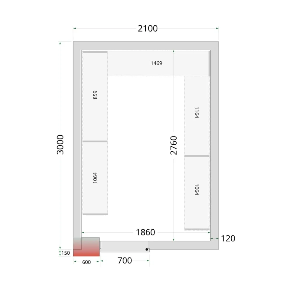 Modular shelving system TEFCOLD 45721