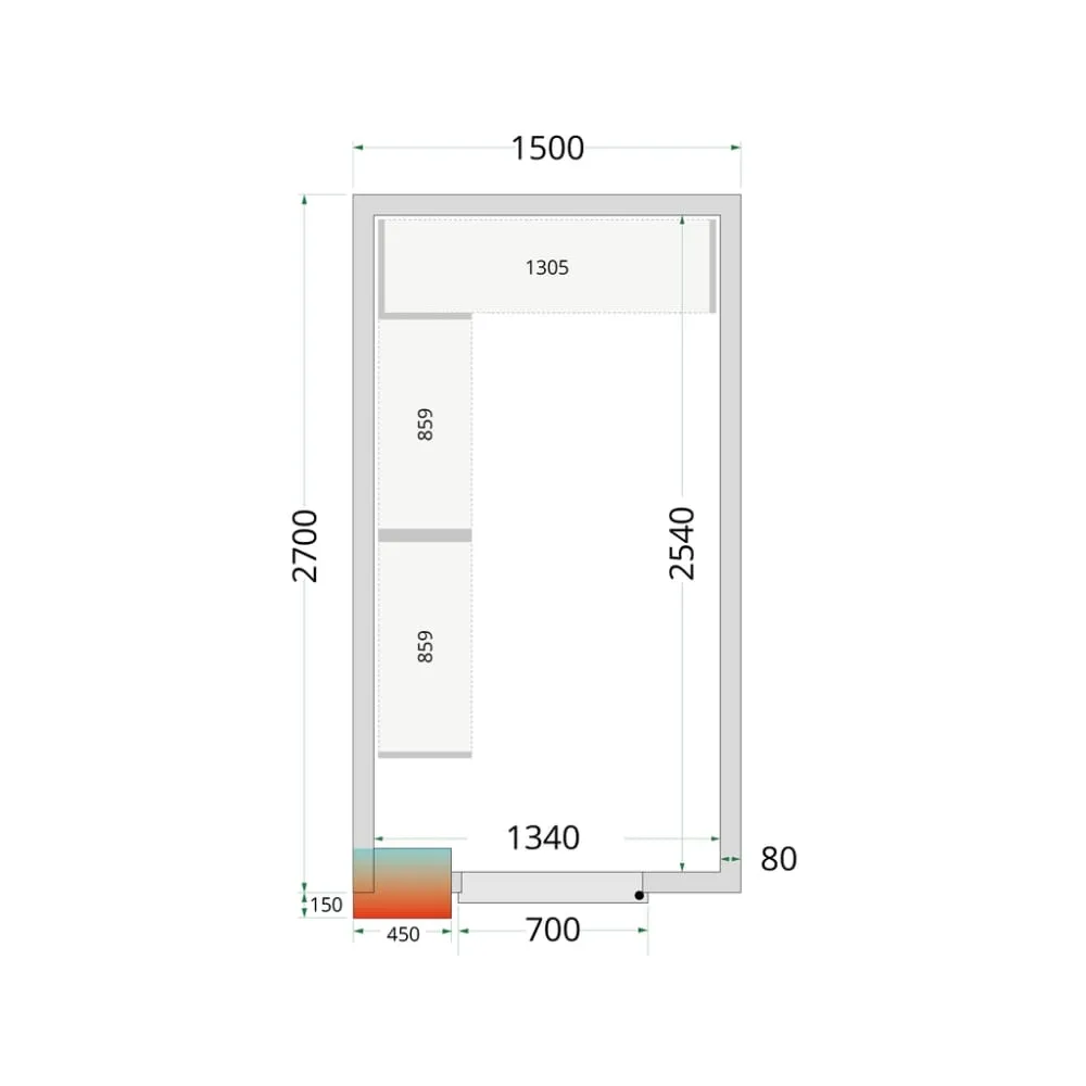 Modular shelving system TEFCOLD 46202