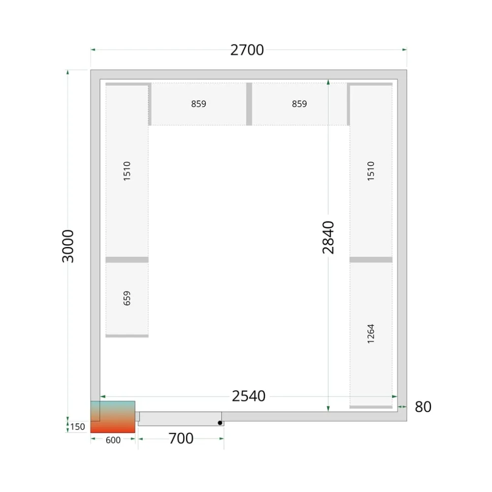 Modular shelving system TEFCOLD 46216