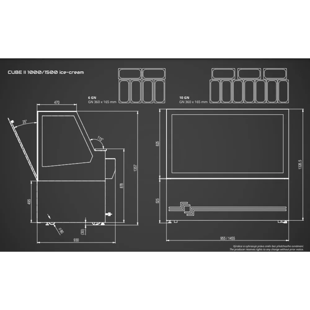 Ice Cream Display Cabinet UNIS COOL CUBE-II-1500-ICE-CREAM