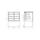 Confectionery showcase UNIS COOL CUBE-II-1000-SELFSERVICE