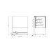 Confectionery showcase UNIS COOL CUBE-II-1000-TRANSPARENT