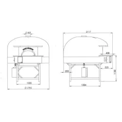 Wood-fired pizza oven VALORIANI VERACE140