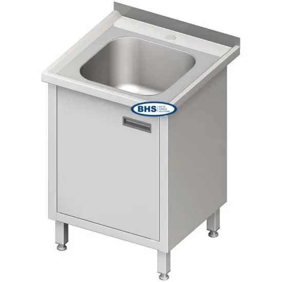 Metal Tables with Sink and Doors