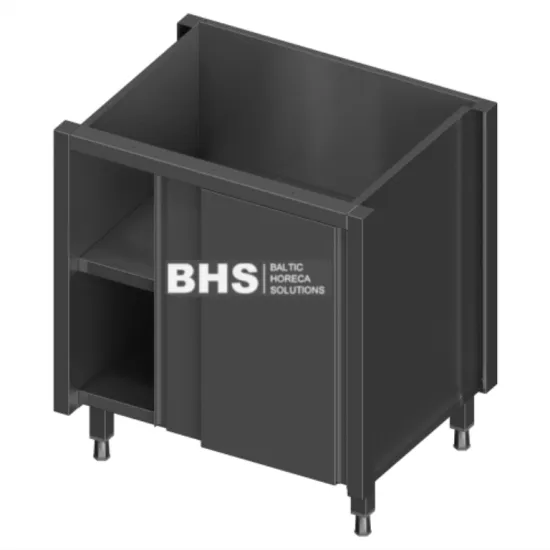 Modular Shelf with Adjustable Shelf and Sliding Doors