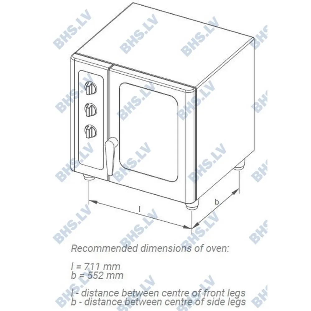 Convection and bakery oven accessory Novameta OG6-SRA-76/71/68
