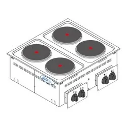 Built-in kitchen appliance Drop-in TECNOINOX 136004