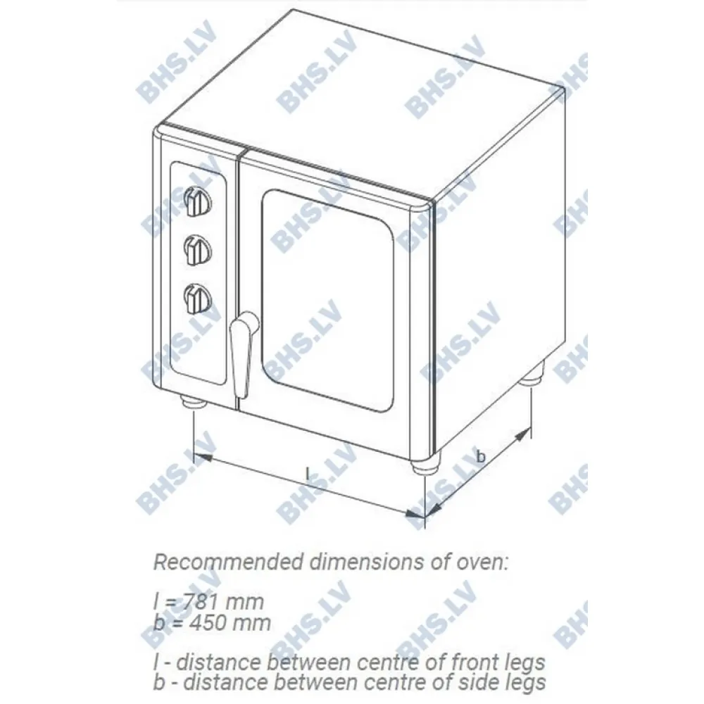 Convection and bakery oven accessory Novameta OG16-SRE-83/58/70