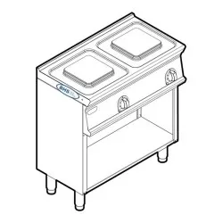 Electric hob with stand or neutral cabinet TECNOINOX 716112
