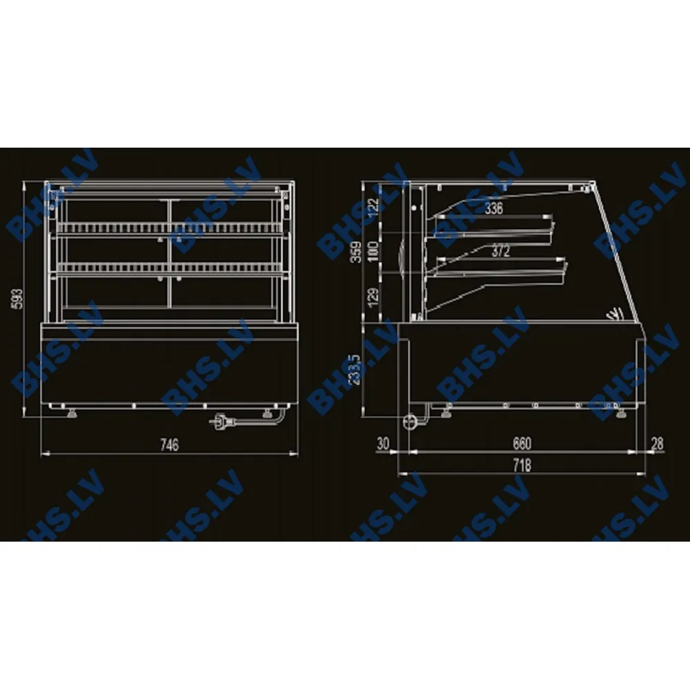 Hot display case UNIS COOL 119S1210D