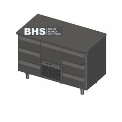Counter freezer with drawers Novameta BHS-FP0-N222-130/70/90