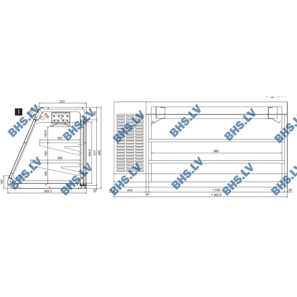 Countertop display cabinet UNIS COOL 104L110