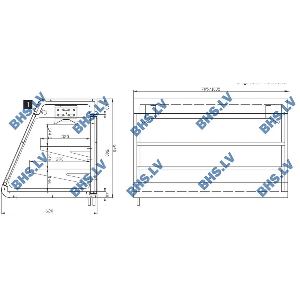 Countertop display cabinet UNIS COOL 104R100