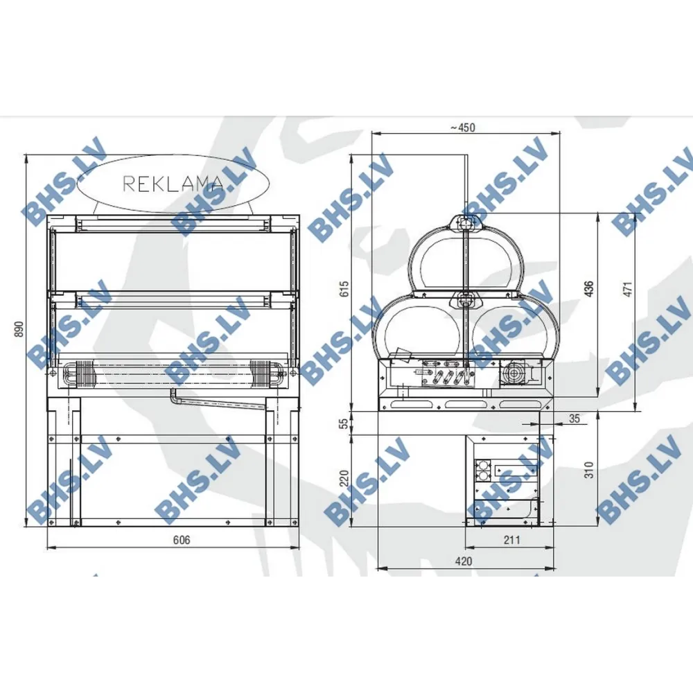 Countertop display cabinet UNIS COOL 1070110