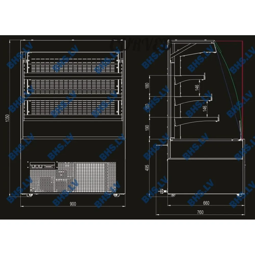 Countertop display cabinet UNIS COOL 130S1H9Q2PU