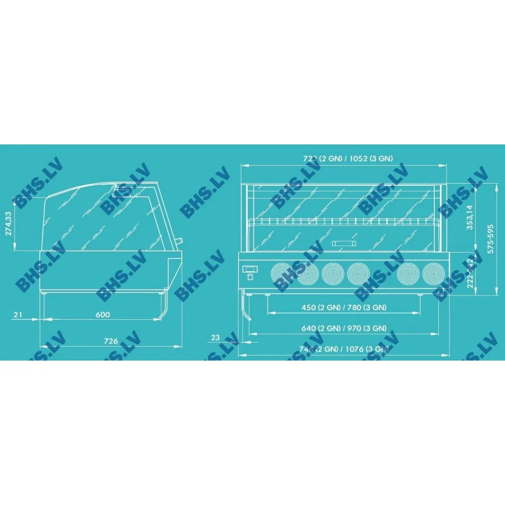 Countertop display cabinet UNIS COOL 1140430
