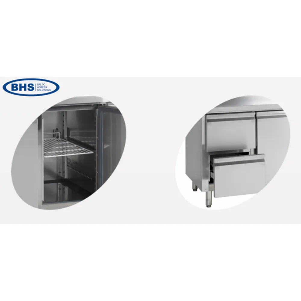 Counter refrigerator table without drawers TEFCOLD CK7210/-SP