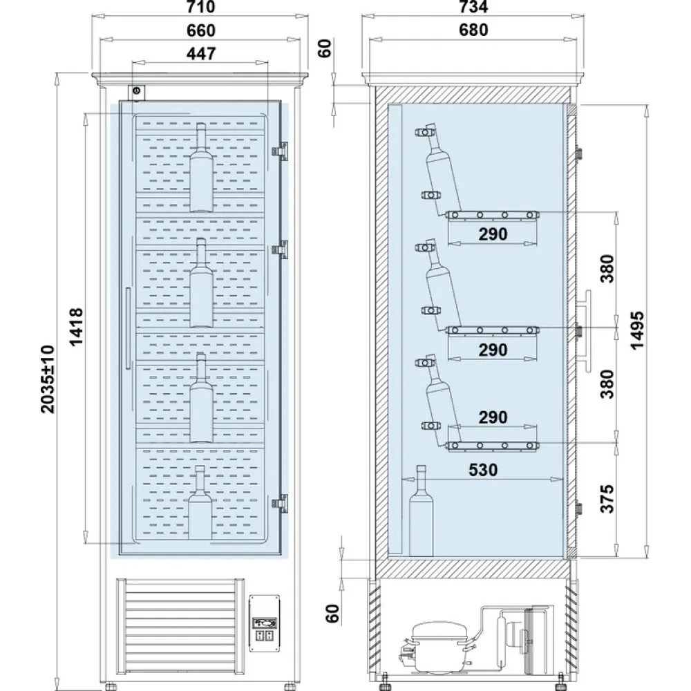 Wine refrigerator BHS-HoReCa IGEW1000DRE