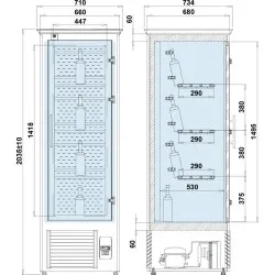 Wine refrigerator BHS-HoReCa IGEW1000DRE