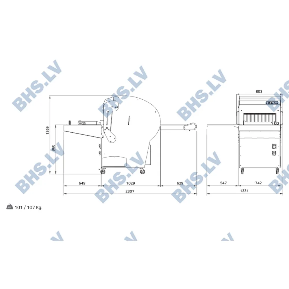 Bread slicer ROLLMATIC MG-MR52