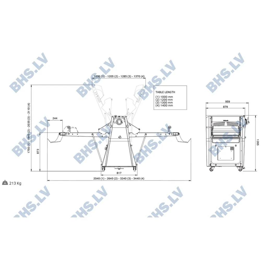 Dough sheeter ROLLMATIC R62/13