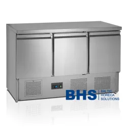 Counter refrigerator table without drawers TEFCOLD SA1365-SS