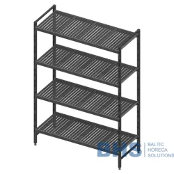 Modular shelving with removable polypropylene shelves Novameta BHS-SRM4-156-51-180