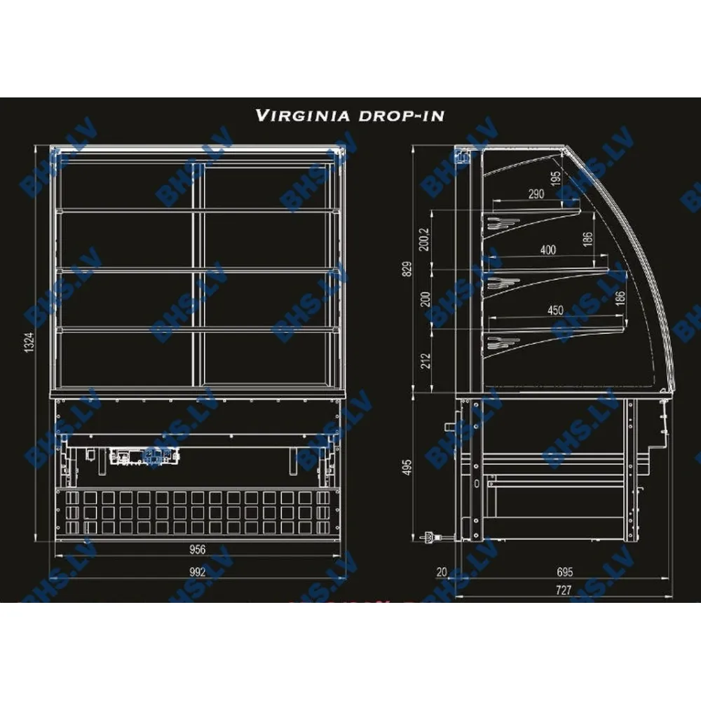 Hot display case UNIS COOL 123114H110