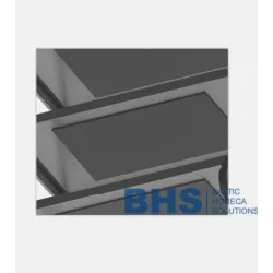 Stainless steel food transport trolley, 3 shelves Novameta BHS-VTS3-85-55-93
