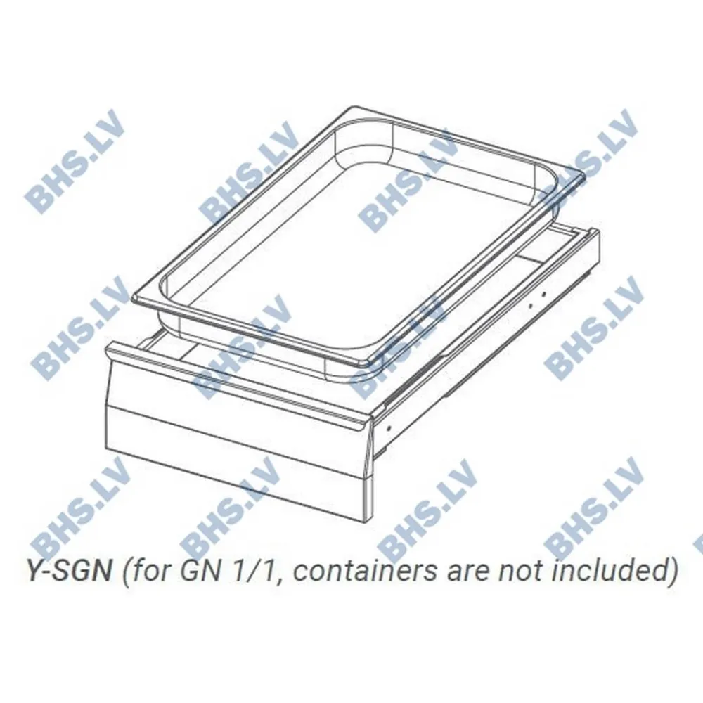 Drawer unit with closed back for GN 1/1 containers, 1 drawer Novameta Z-Y-STPU1-SGNU1