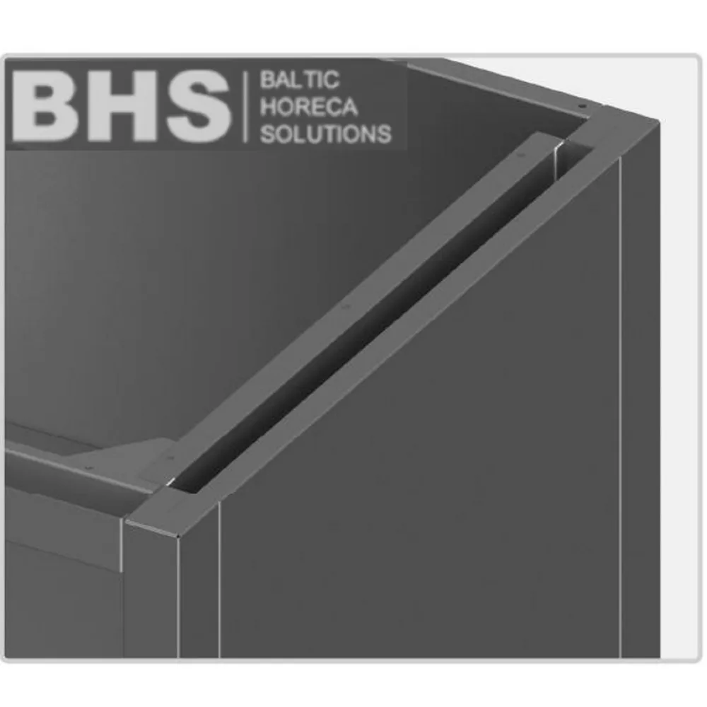 Stainless steel side panel for modular shelving Novameta Z-COVER