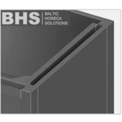 Stainless steel side panel for modular shelving Novameta Z-COVER