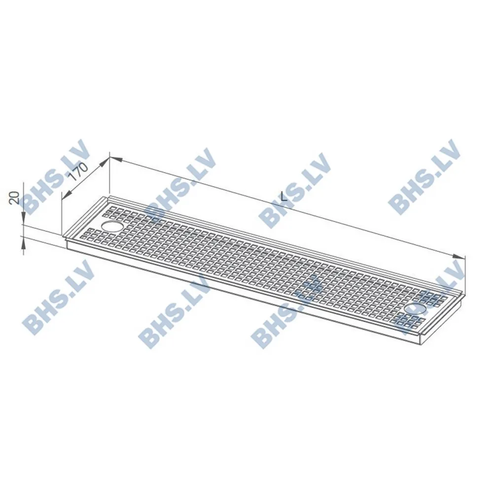 Drip tray for bar Novameta Z-DTFB-50/17/2