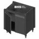 Modular shelving with adjustable shelf and hinged doors Novameta Z-H0-SHUT-80/68/86