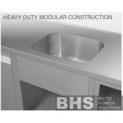 Modular shelving for sink with high front panel Novameta Z-H0-SINK-60/63/86