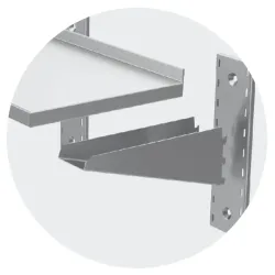 Stainless steel shelf fitting Novameta LSI-00.03