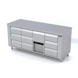 Refrigerated table with lifting mechanism Novameta FPR-E323-192/70/90