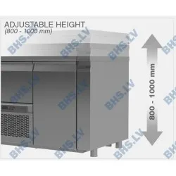 Refrigerated table with lifting mechanism Novameta FPR-E345-192/70/90