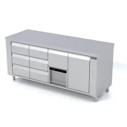 Refrigerated table with lifting mechanism Novameta FPR-E345-192/70/90